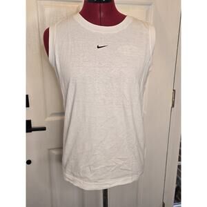 NWT Vintage Nike Center Swoosh Tank Top Size Med Made In USA White Circa 1990's